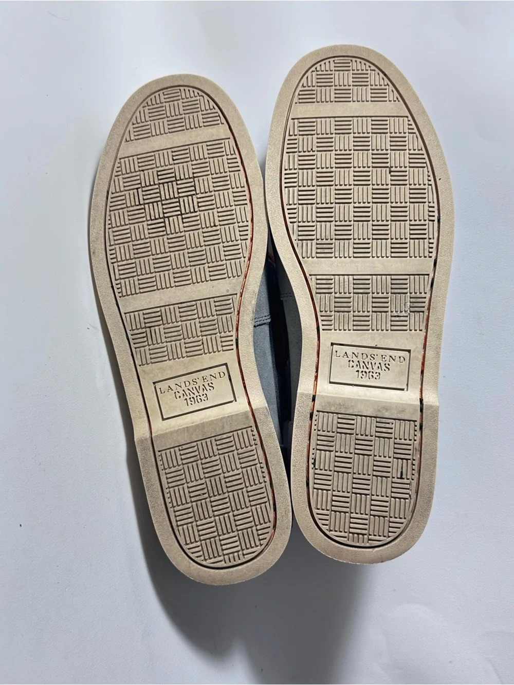 Lands End Canvas 1963 Boat Shoe Chukka Boot Mocs Grey Suede Mens 9 D UK 8 EU 42
